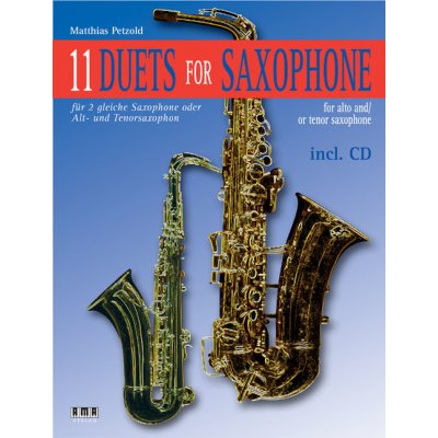 11 DUETS for SAXOPHONE + CD skladby pro dva saxofony AA nebo AT – Zboží Mobilmania