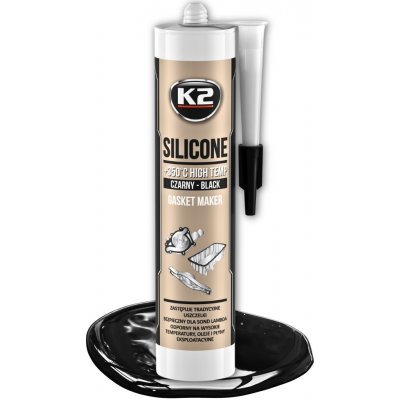 K2 SILICONE Black Silikonový tmel na motory 300g černý – HobbyKompas.cz