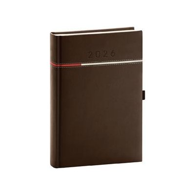 Tomy A5 Denní 2026 hnědo-červená – Zboží Mobilmania