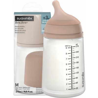 Suavinex antikoliková lahvička Zero M bílá 270ml – Sleviste.cz