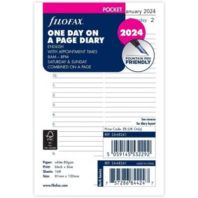 Filofax A7 Denní 2024 – Zbozi.Blesk.cz