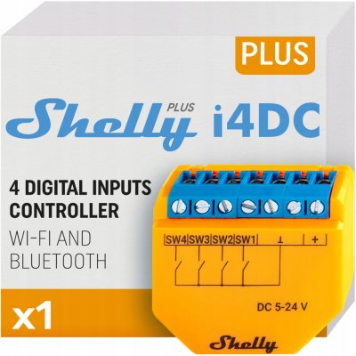 Shelly Plus i4 DC - Modul na aktivaci scén (WiFi) – Sleviste.cz