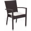 Zahradní židle a křeslo Zahradní ratanové křeslo NAPOLI s polstrem (černá)