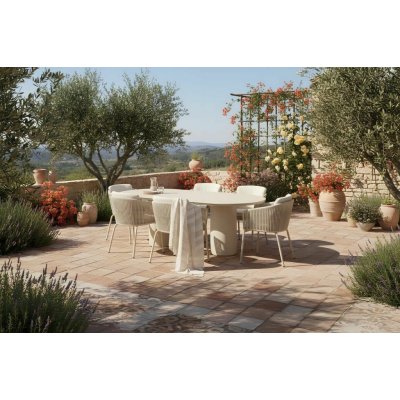 Hartman Valencia & Sevilla beige – stůl 220 × 100 cm + 6 křesel – Sleviste.cz