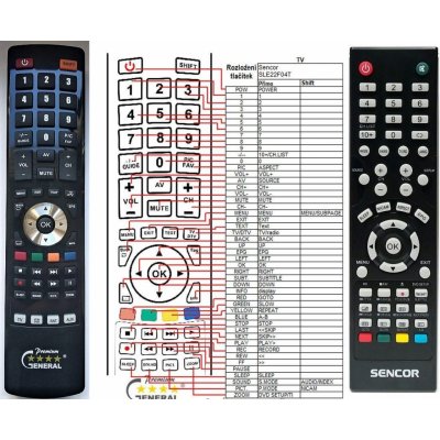 Dálkový ovladač General Sencor SLE22F04T, SLE22F07, SLE22F44
