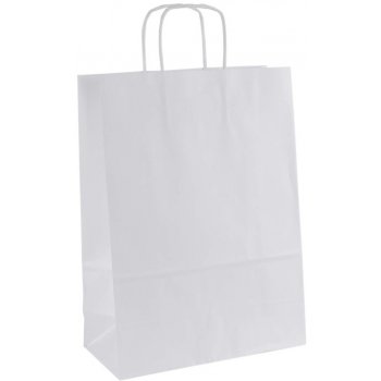 Papírová taška s krouceným uchem 220x110x295 mm bílá