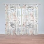 Záclony Malované kočičky s řasící stuhou na žabky – 23 mm: 2ks 150x250cm – Hledejceny.cz