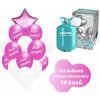 Balónek balonky.cz Helium set tmavěrůžová hvězda + tmavá fuchsia balónky KRÁSNÉ NAROZENINY