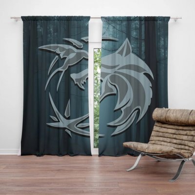 Sablio Závěs Zaklínač V lese: 2ks 140x250cm – Hledejceny.cz