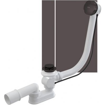 Alca Sifon vanový automat komplet 57 cm, Gun metal kartáčovaný mat A55K-GM-B – Zbozi.Blesk.cz