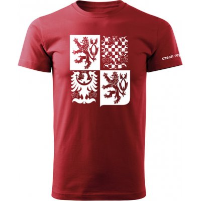 WARAGOD krátké tričko český velký znak červená