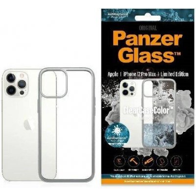 Pouzdro PanzerGlass ClearcaseColor Apple iPhone 12 Apple iPhone 12 Pro Max stříbrné – Zboží Mobilmania