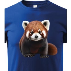 dětské triko červená panda 2, modrá