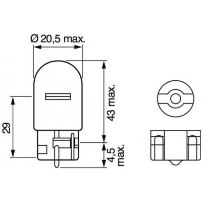 Bosch Pure Light W21W W3x16d 12V 21W 1987302251 – Hledejceny.cz