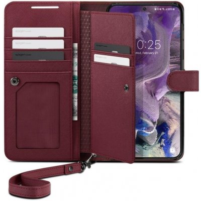 Pouzdro Spigen WALLET "S" PLUS Samsung Galaxy S23+ bordové – Hledejceny.cz