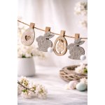 Zajíček filc textil 6 ks/ 6 cm šedý – Hledejceny.cz