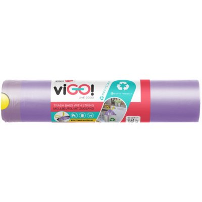 Vigo Odpadkový pytel fialový zatahovací 60 l 27µm 10 ks – Zboží Dáma