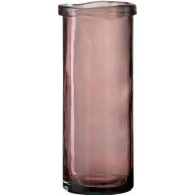 Růžová skleněná úzká váza Virginie - Ø 15*36 cm - J-Line by Jolipa – Hledejceny.cz