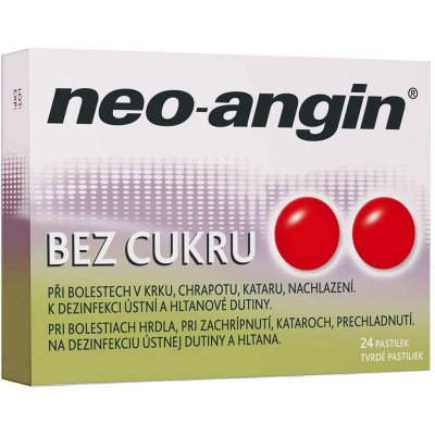 NEO-ANGIN BEZ CUKRU ORM 1,2MG/0,6MG/5,72MG PAS 24 – Zbozi.Blesk.cz
