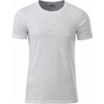 James+Nicholson Základní tričko Basic T James and Nicholson 100% organická šedá popelavá melír JN8008 – Zboží Mobilmania