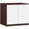 Nástavec na skříň Ak furniture Star 60 cm wenge / bílý mat