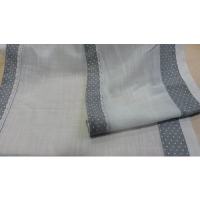 Záclonka šedý puntík 30 cm – Hledejceny.cz