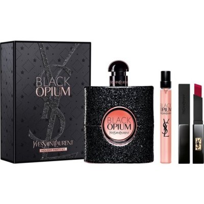 Yves Saint Laurent Opium Black EDP 90 ml + EDP 10 ml + rtěnka 2 g dárková sada – Zbozi.Blesk.cz