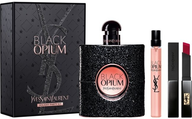 Yves Saint Laurent Opium Black EDP 90 ml + EDP 10 ml + rtěnka 2 g dárková sada