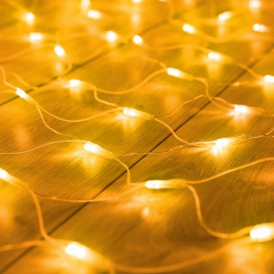 Family LED světelná síť s 100 teplými bílými LED a dálkovým ovládáním, 1,5 × 1,5 m – Hledejceny.cz