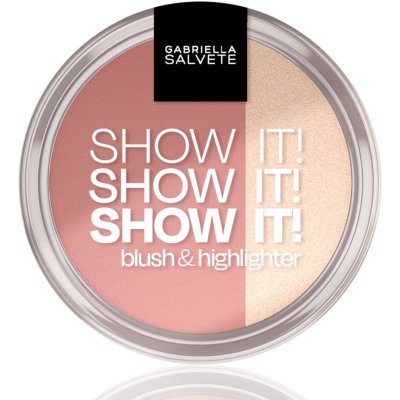 Gabriella Salvete Show It! Blush & Highlighter kompaktní tvářenka s rozjasňovačem 02 9 g – Sleviste.cz