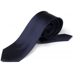 Saténová kravata 3 modrá pařížská