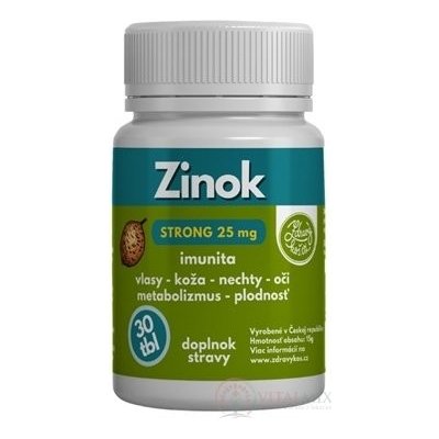 Zdravýkoš Zinek STRONG 25 mg 30 tablet