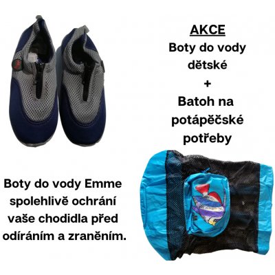 EMME Balíček Boty do vody dětské modré + Batoh Ryba – Zbozi.Blesk.cz