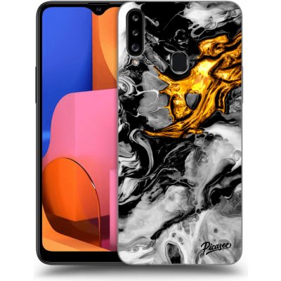 Pouzdro Picasee silikonové Samsung Galaxy A20s - Black Gold 2 čiré – Zbozi.Blesk.cz