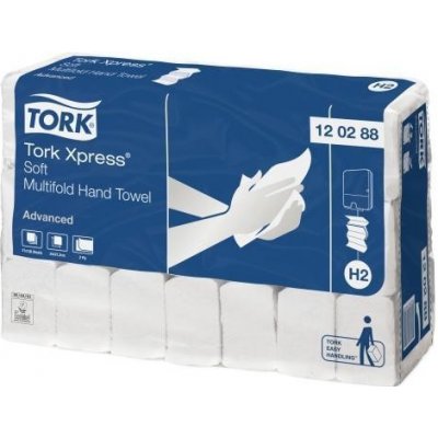 TORK Papírové ručníky skládané Xpress ADVANCED Soft bílá H2 2856ks - 1krt – Zboží Mobilmania