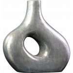 Bighome - Váza RING 40cm kovová tmavě šedá ručně vyrobená – Hledejceny.cz
