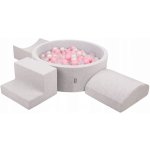KiddyMoon PPZP-OK30D-134 Suchý bazén + 200 míčků – Hledejceny.cz
