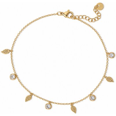 ORNAMENTI Pozlacený náramek na kotník Zircon gold SA800177 – Sleviste.cz