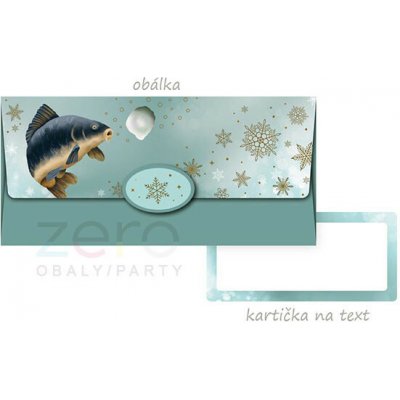 Obálka dárková na peníze - vánoční kapr – Zboží Dáma