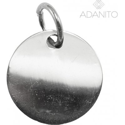 Adanito SSP021230 Stříbrný přívěsek placka – Zboží Mobilmania
