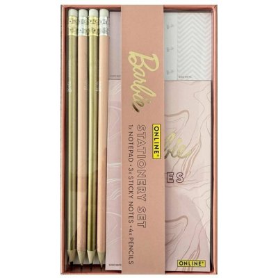 Online Barbie Stationery Set se zápisníkem a tužkami 18132 – Zboží Živě