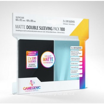 Game Genic obaly Matte DOUBLE PACK Clear/Black 2x100 ks