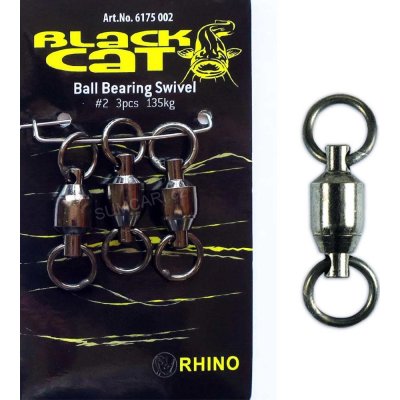 Black Cat obratlík ložiskový Ball Bearing Swivel vel.4 90kg 3ks – Zboží Dáma