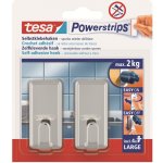 Háček lepící, chromový, velký, Powerstrips,TESA – Zboží Dáma