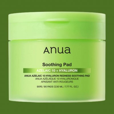 Anua - Azelaic Acid 10 Hyaluron Redness Soothing Pad - Zklidňující tonizační tampony s kyselinou azelaovou a kyselinou hyaluronovou 90ks/230ml – Zboží Dáma
