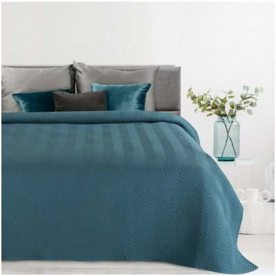 Mondo Italia Přehoz na postel Len3 Modrá 220x240 cm – Zboží Dáma