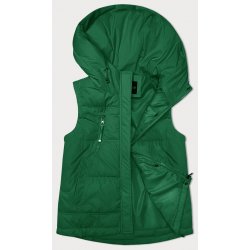 Volná dámská vesta s kapucí 2655 zelená