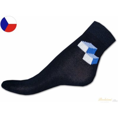 Nepon Dětské bavlněné ponožky Černé s kostkou