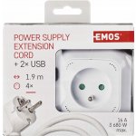 EMOS rozbočovací kostka USB 1,9m 1902040190 – Zboží Mobilmania