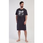 Mountain pánská noční košile kr.rukáv tm.šedá – Zboží Dáma